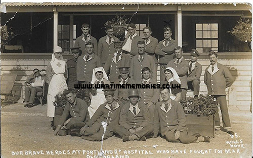 <p>Bert, back row 1st on right, at Portland Road Hospital